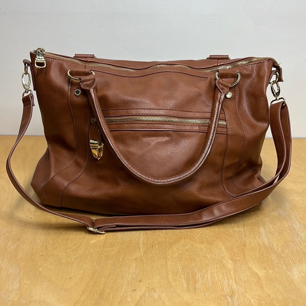 Steve Madden Vegan Leather Carryall Tote Bag Purse